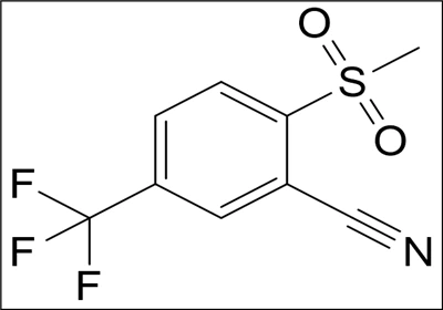 2- (Methylsulfonyl) -5- (trifluoromethyl) benzonitril; CAS núm .: 1361385-30-9