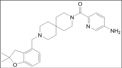 AZ084; (5-Aminopiridin-2-il)(9-((2,2-dimetil{-2,3-dihidrobenzofuran-4-il)metil )-3,9-diazaspiro[5.5]undecan-3-il)metanona; Núm. CAS:929300-19-6